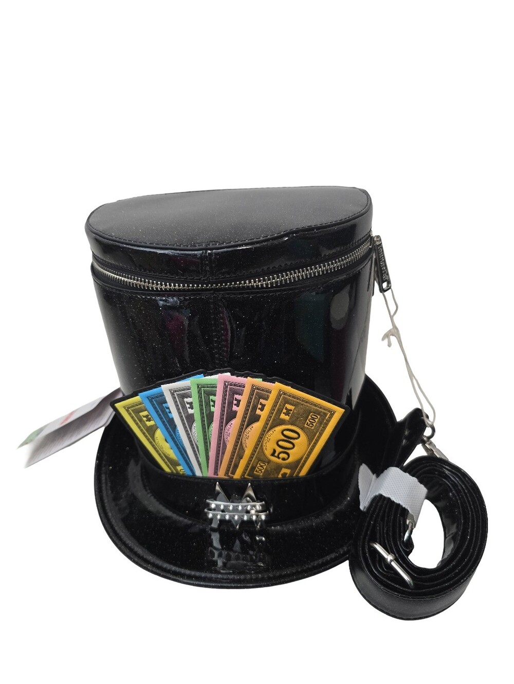 Loungefly Monopoly 90th Anniversary Glitter Top Hat Crossbody NWT